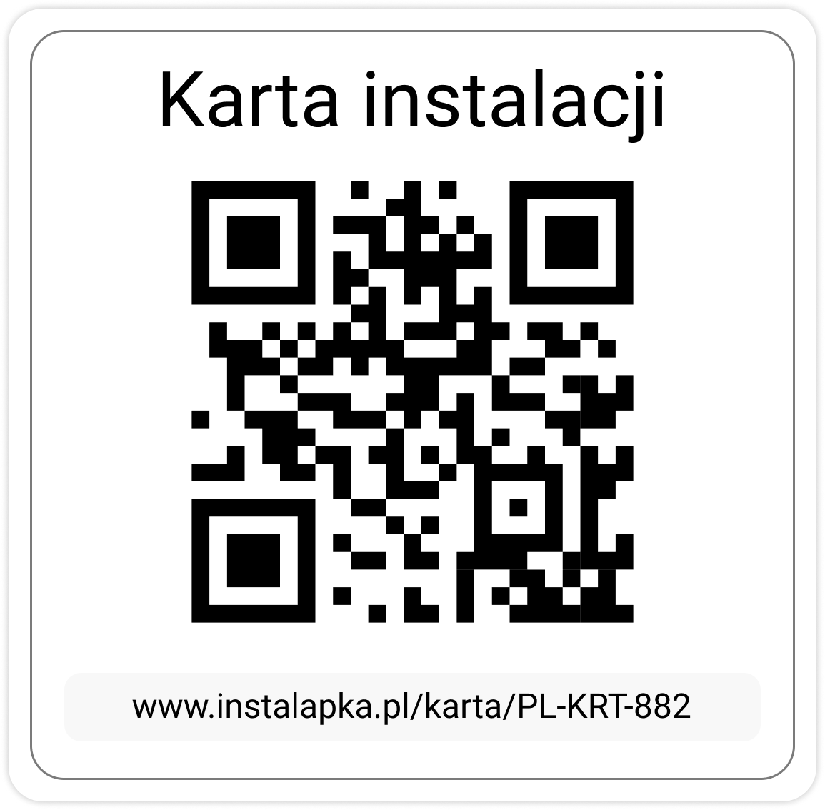 Naklejka identyfikacyjna QR na obiekcie teletechnicznym